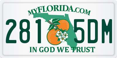 FL license plate 2815DM