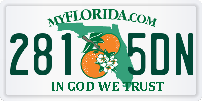 FL license plate 2815DN