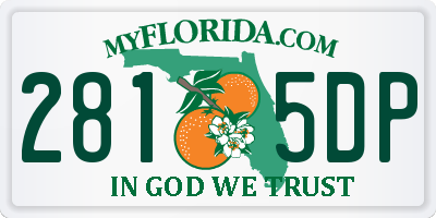FL license plate 2815DP
