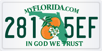 FL license plate 2815EF