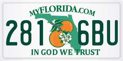 FL license plate 2816BU
