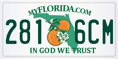 FL license plate 2816CM