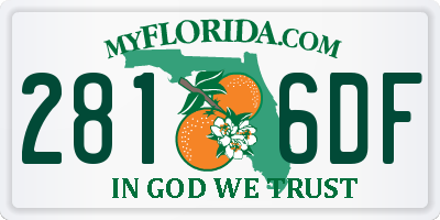 FL license plate 2816DF