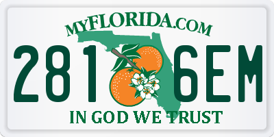 FL license plate 2816EM