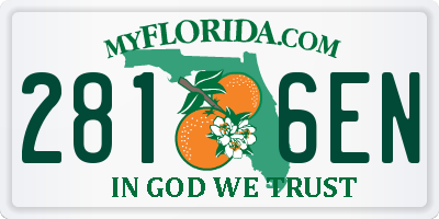 FL license plate 2816EN