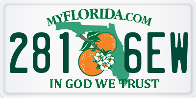 FL license plate 2816EW