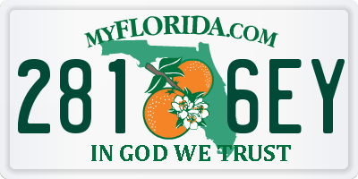 FL license plate 2816EY