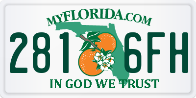 FL license plate 2816FH