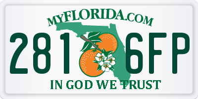 FL license plate 2816FP