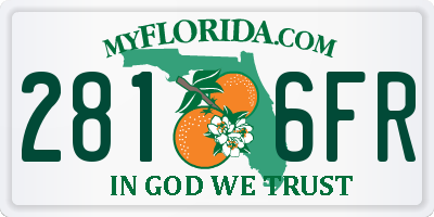 FL license plate 2816FR