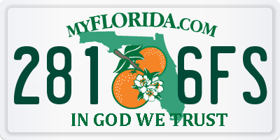 FL license plate 2816FS