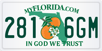 FL license plate 2816GM