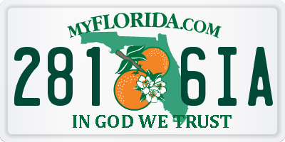 FL license plate 2816IA