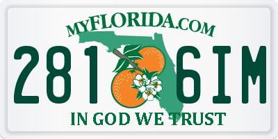 FL license plate 2816IM