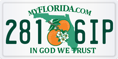 FL license plate 2816IP