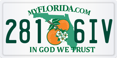 FL license plate 2816IV