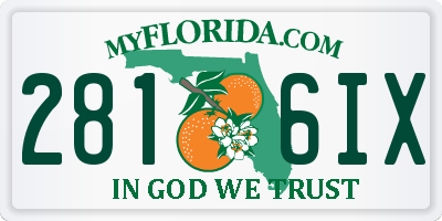 FL license plate 2816IX