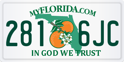 FL license plate 2816JC