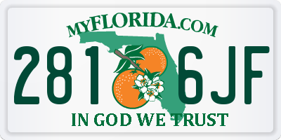 FL license plate 2816JF