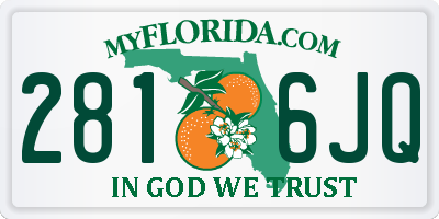 FL license plate 2816JQ