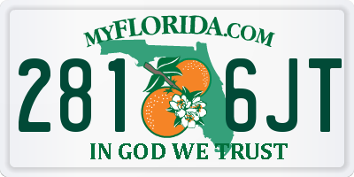 FL license plate 2816JT