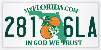 FL license plate 2816LA