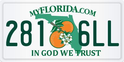 FL license plate 2816LL
