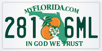 FL license plate 2816ML