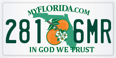 FL license plate 2816MR
