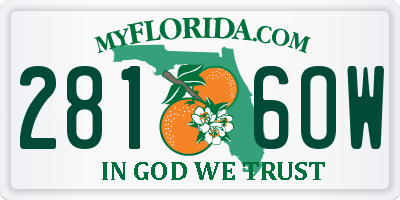 FL license plate 2816OW