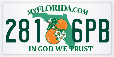 FL license plate 2816PB