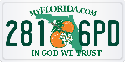 FL license plate 2816PD