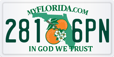 FL license plate 2816PN