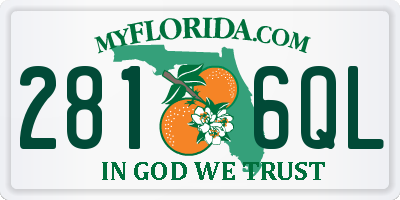 FL license plate 2816QL