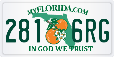 FL license plate 2816RG