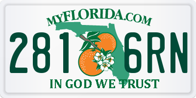 FL license plate 2816RN