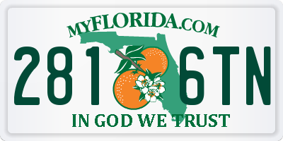 FL license plate 2816TN