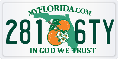 FL license plate 2816TY