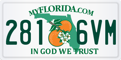 FL license plate 2816VM