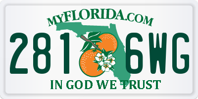 FL license plate 2816WG