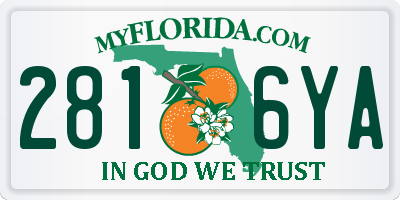 FL license plate 2816YA