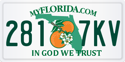 FL license plate 2817KV
