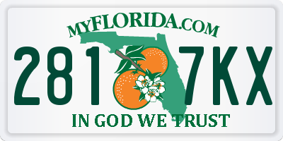 FL license plate 2817KX