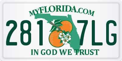 FL license plate 2817LG