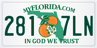 FL license plate 2817LN