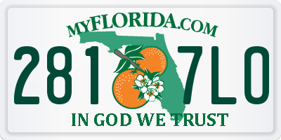 FL license plate 2817LO