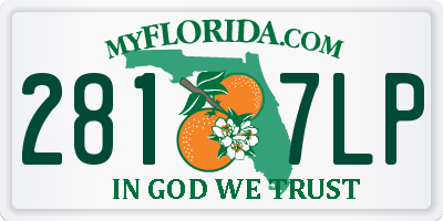 FL license plate 2817LP