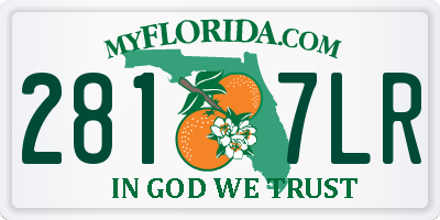 FL license plate 2817LR