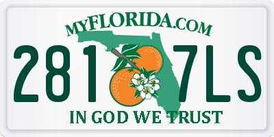 FL license plate 2817LS