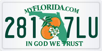 FL license plate 2817LU